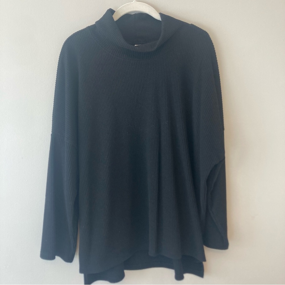 Old Navy Black Sweater Brushed Knit Mock Neck